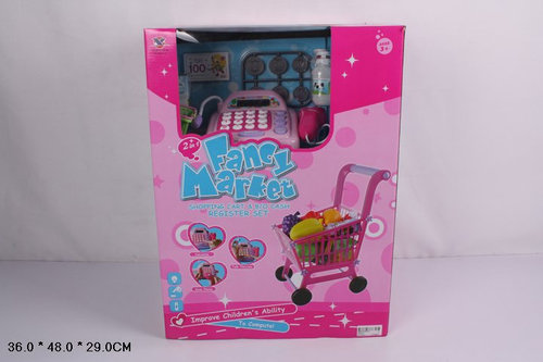 Детский игровой набор "Кассовый аппарат с тележкой" Baby Tilly XS-613